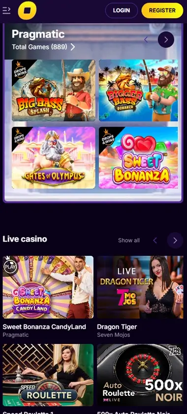 Casino Loots mobile homepage screenshot showing featured games, promotions, and navigation – tested Casino Loots mobile homepage screenshot showing featured games, promotions, and navigation – tested