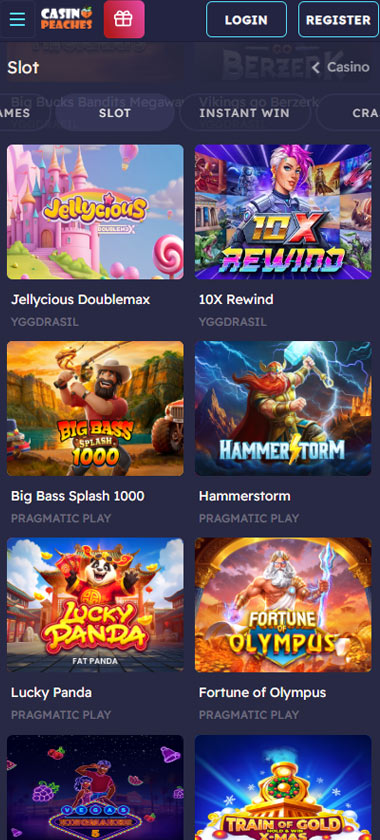 Casino Peaches Mobile Preview 2