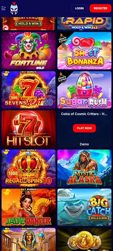 Gladiatorsbet Casino Mobile Preview 1