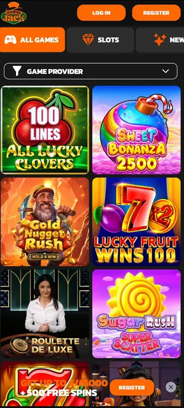 Hidden Jack Casino Mobile Preview 2