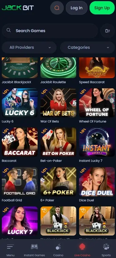Jackbit Casino Mobile Preview 2