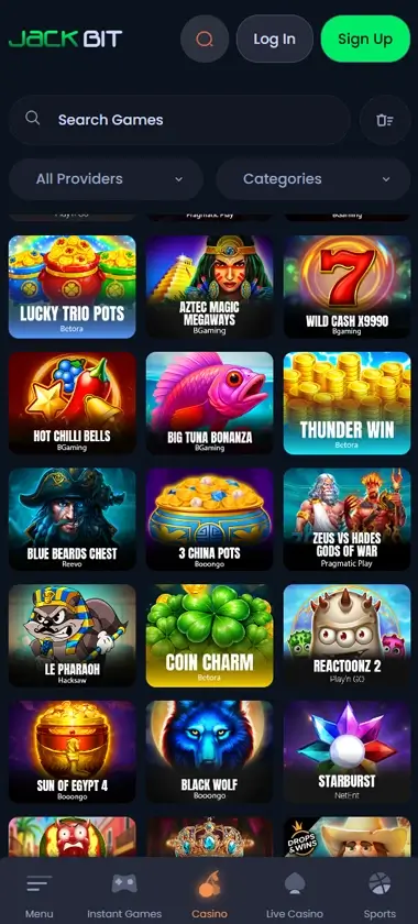 Jackbit Casino Mobile Preview 1