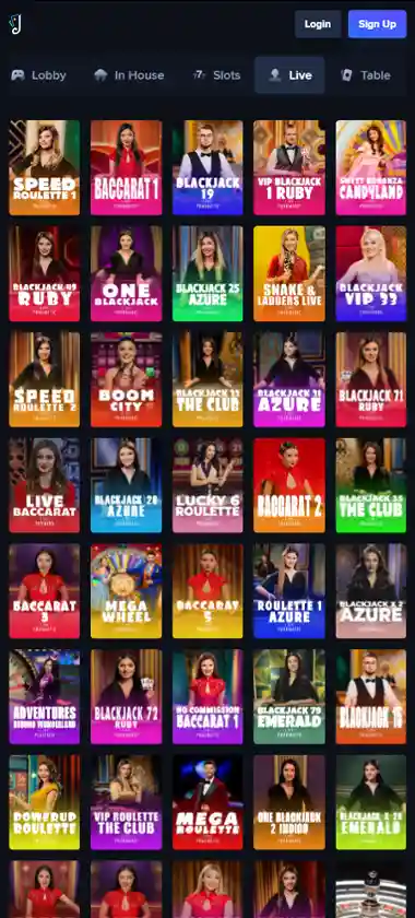 Jacks Club Casino Mobile Preview 1