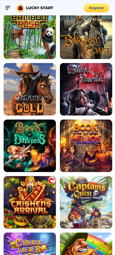 LuckyStart Casino Mobile Preview 2
