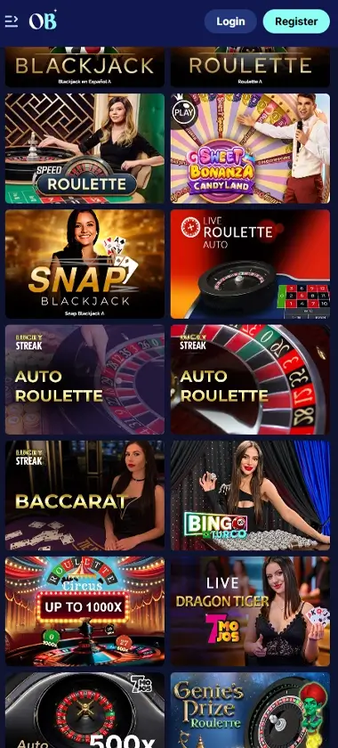 Orion's Bet Casino Mobile Preview 2