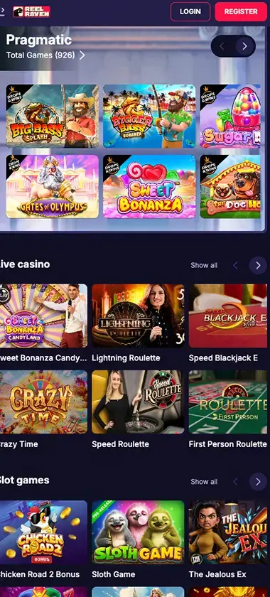 ReelRaven Casino Mobile Preview 2