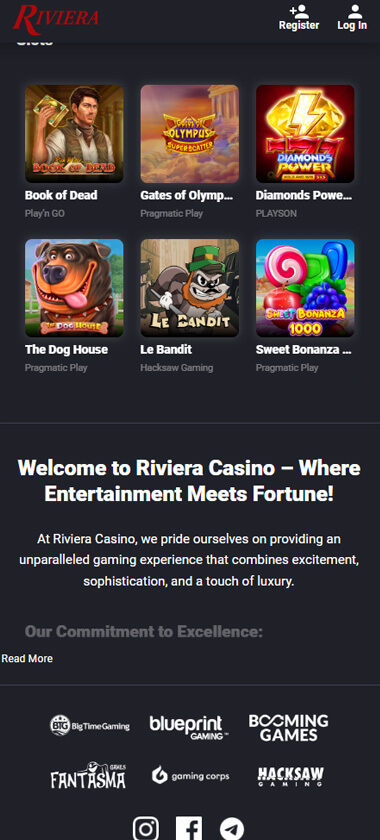 Riviera Casino Mobile Preview 2