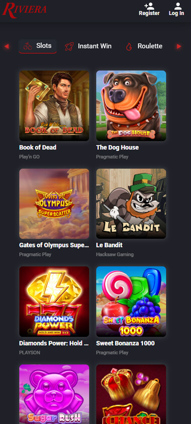 Riviera Casino Mobile Preview 1