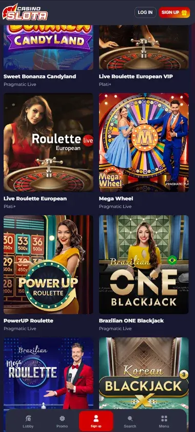 Slota Casino Mobile Preview 2