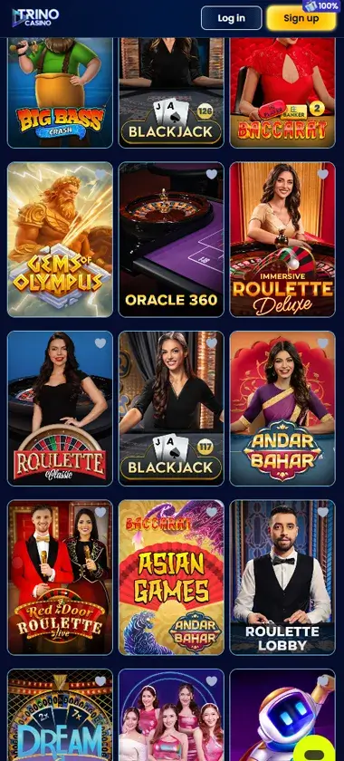 Trino Casino Mobile Preview 1