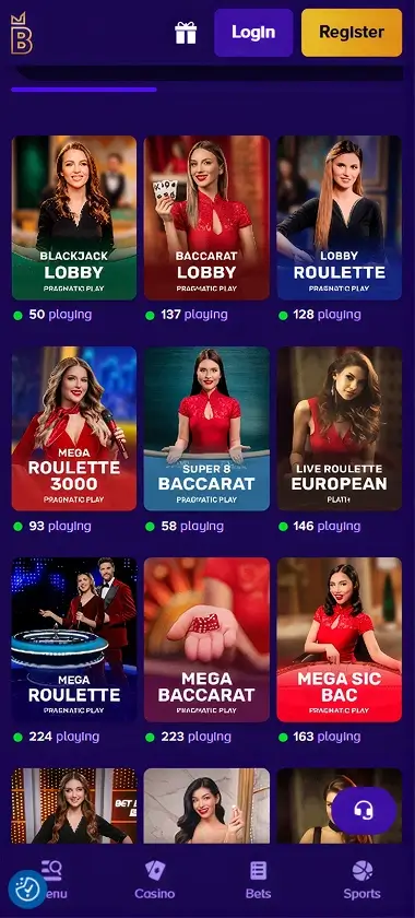 Biggerz Casino mobile live casino interface showing live dealer tables including blackjack and roulette - tested Biggerz Casino mobile live casino interface showing live dealer tables including blackjack and roulette - tested