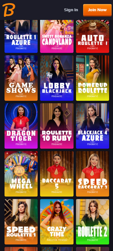 Blaze Spins Casino Mobile Preview 1