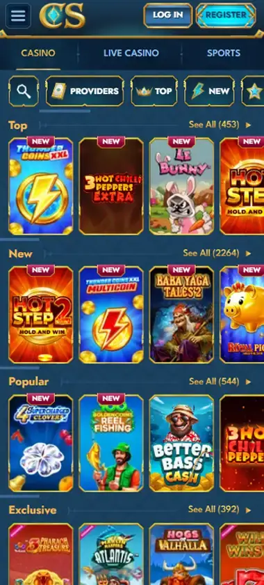 Casea Casino Mobile Preview 1