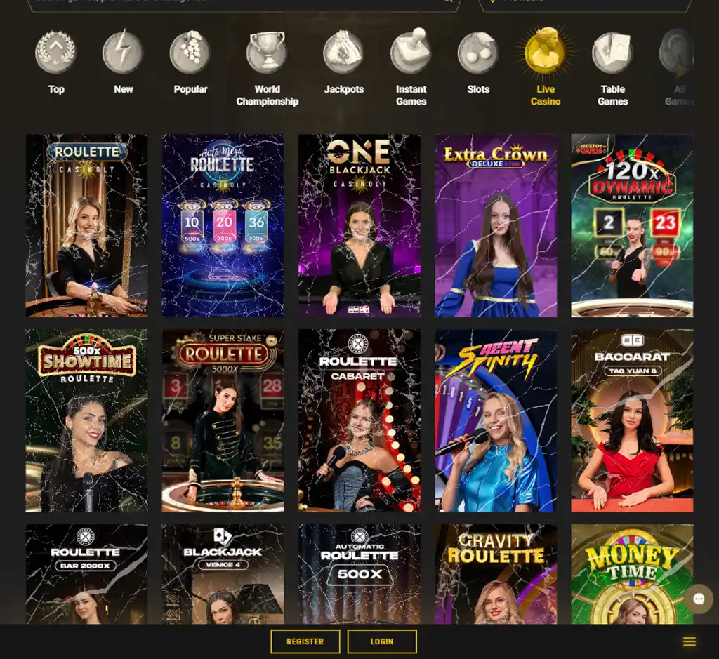 Casinoly desktop live casino lobby screenshot featuring live dealer games and real-time streaming interface - review testing Casinoly desktop live casino lobby screenshot featuring live dealer games and real-time streaming interface - review testing