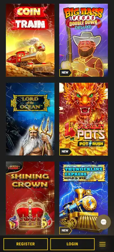 Casinoly mobile slots interface screenshot showing slot game selection with popular titles and filtering options - captured during platform testing Casinoly mobile slots interface screenshot showing slot game selection with popular titles and filtering options - captured during platform testing