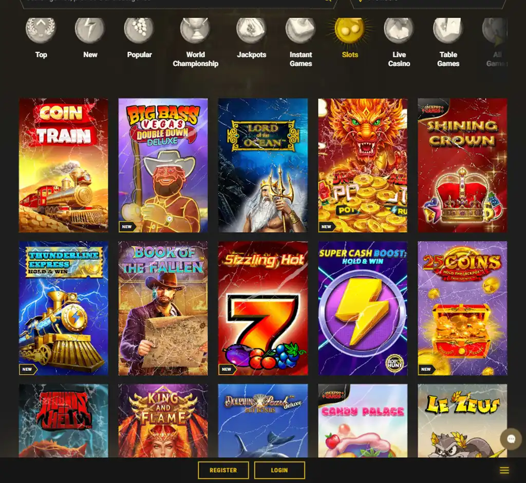 Casinoly desktop slots lobby screenshot presenting variety of slot games with categories and providers - verified Casinoly desktop slots lobby screenshot presenting variety of slot games with categories and providers - verified