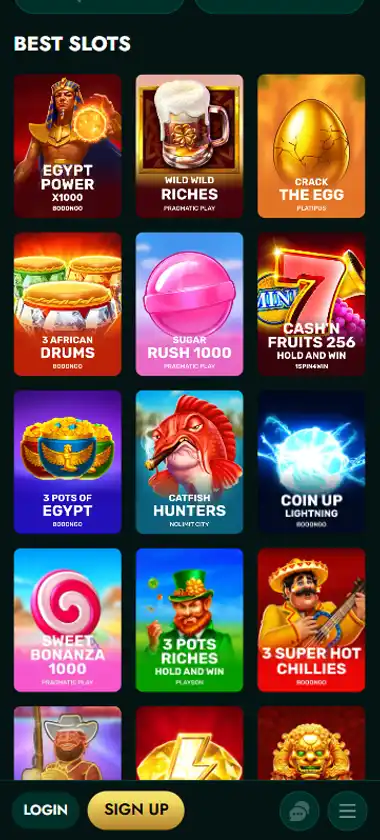 CrownGreen Casino Mobile Preview 2