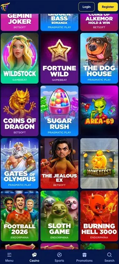 FiestaSlots Casino Mobile Preview 1