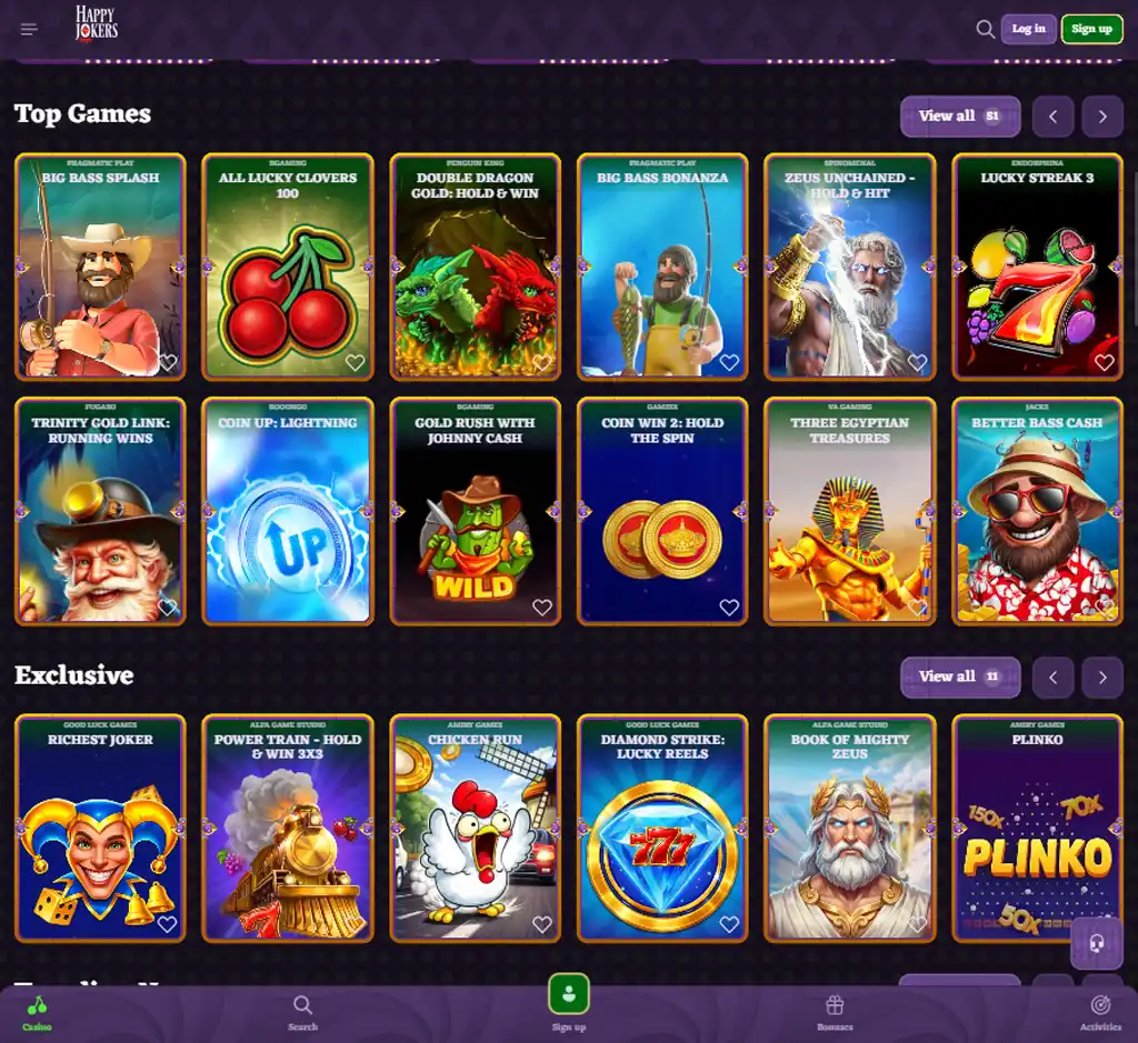 Happy Jokers Casino desktop homepage screenshot displaying main lobby with featured games, promotions and navigation menu - tested Happy Jokers Casino desktop homepage screenshot displaying main lobby with featured games, promotions and navigation menu - tested