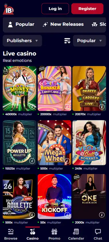 IntellectBet Casino Mobile Preview 2