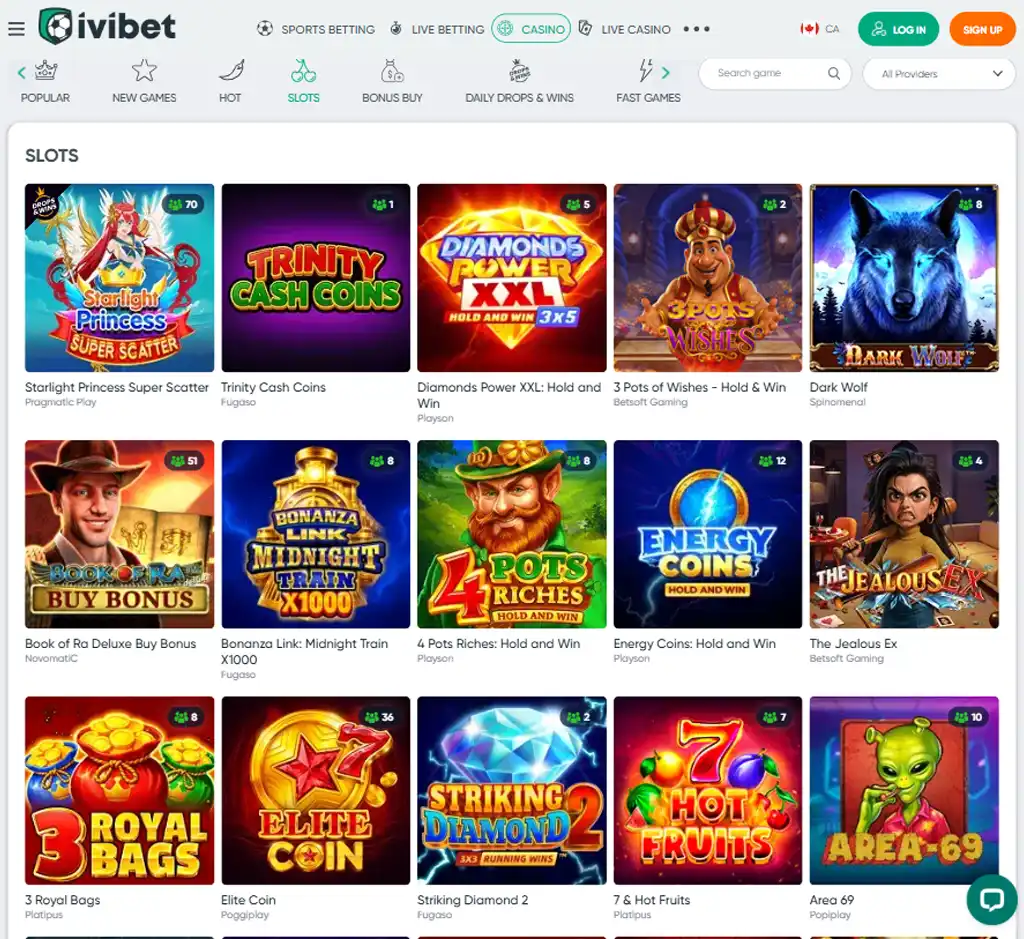 Ivibet Casino desktop slots lobby screenshot presenting variety of slot games with categories and providers - verified Ivibet Casino desktop slots lobby screenshot presenting variety of slot games with categories and providers - verified