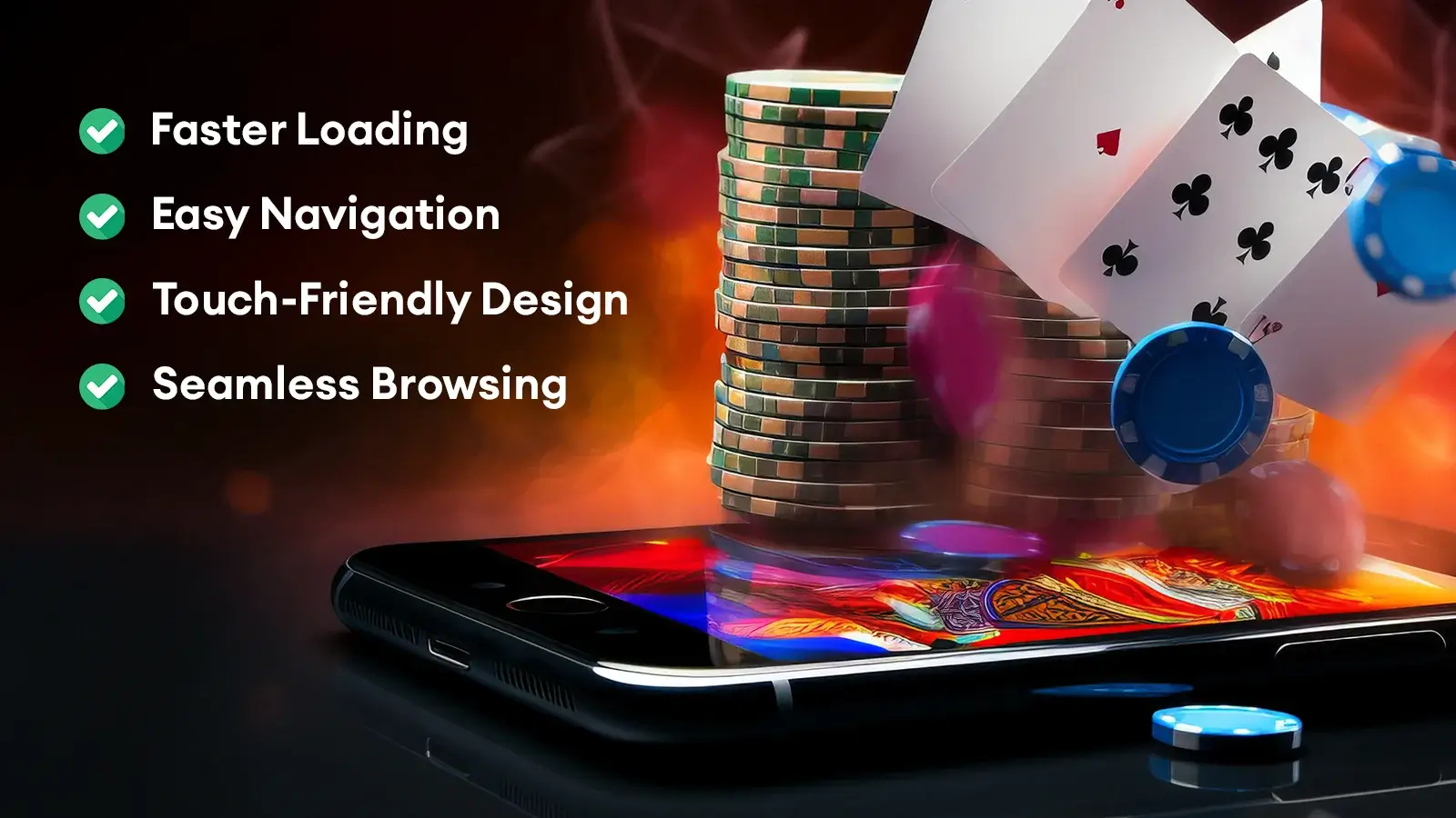 Mobile-first online casino design showing faster loading, easy navigation and touch-friendly features on a smartphone
