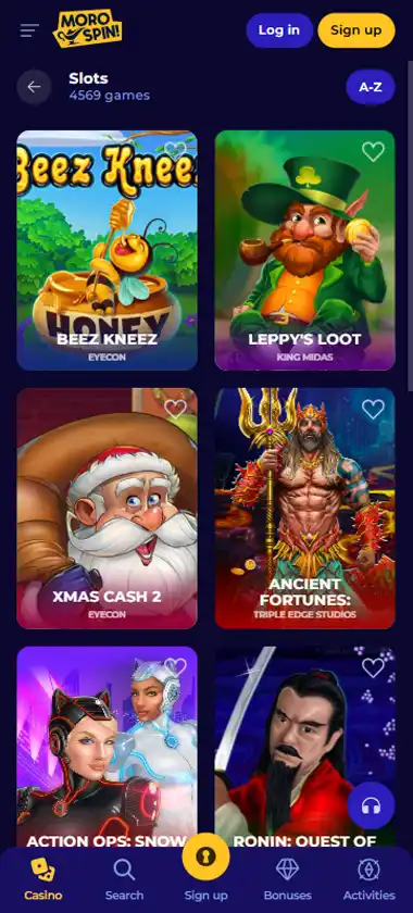 MoroSpin Casino Mobile Preview 1