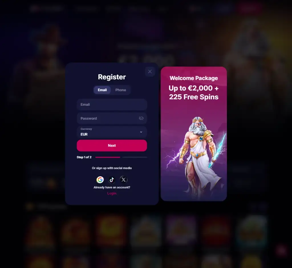 NV Casino signup bonus page displaying new player welcome bonus offer and promotional terms - captured during platform testing NV Casino signup bonus page displaying new player welcome bonus offer and promotional terms - captured during platform testing