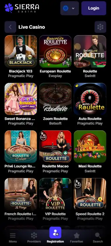 Sierra Casino Mobile Preview 1