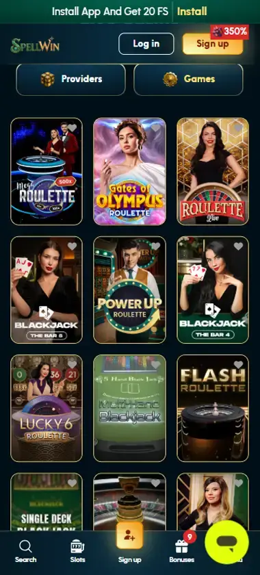 Spellwin Casino Mobile Preview 2