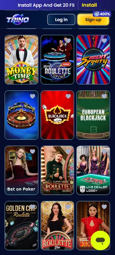 Trino Casino Mobile Preview 2